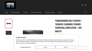 Tonewinner - AD-5100PA+ 5-Channel Power Amplifier