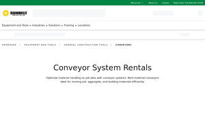 Sunbelt Rentals - Conveyor Systems