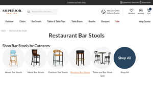 Superior Seating - Espresso Wood Ladderback Commercial Bar Stool