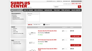 Surplus Center - Hydraulic Pump Seal Kits