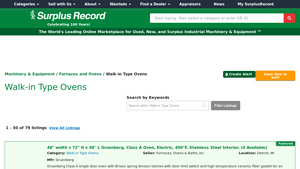 Surplus Record - Walk-in Type Ovens
