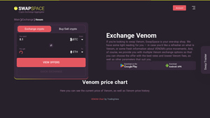 Screenshot of Venom - SwapSpace Exchange Aggregator