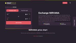 Screenshot of Exchange NIRVANA (VANA) - SwapSpace