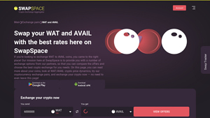Screenshot of Swap WAT to AVAIL | WATCoin to Avail Crypto Exchange
