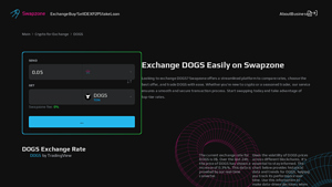 Screenshot of DOGS Exchange, Price, Chart - Swapzone