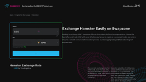 Screenshot of Hamster Exchange, Price, Chart | Trade HAM - Swapzone