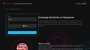 Screenshot of Sei Exchange, Price, Chart | Trade SEI - Swapzone