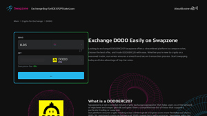 Screenshot of DODO Exchange, Price, Chart | Trade DODOERC20 - Swapzone