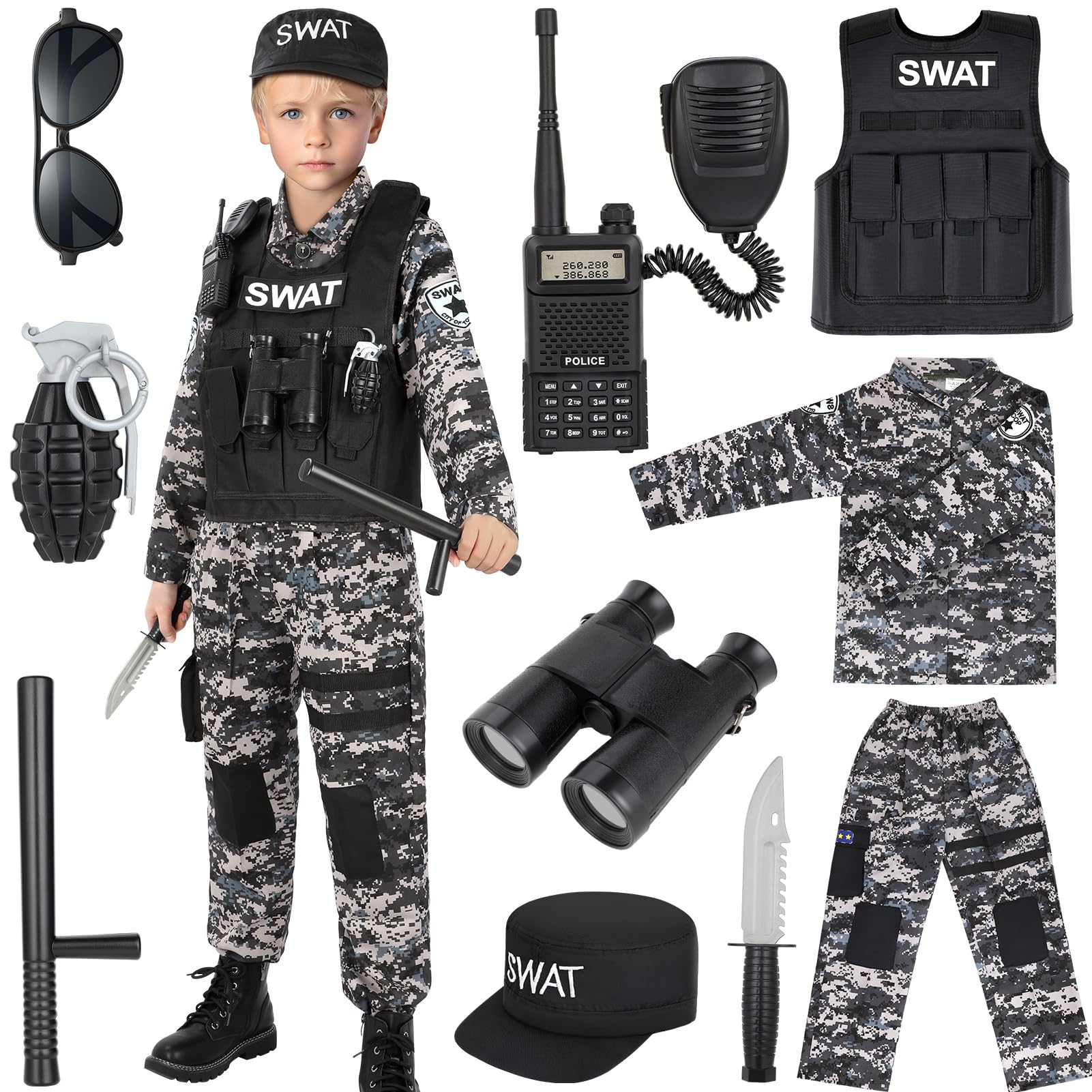 An application scenario or product detail of swat halloween costume - Image 14
