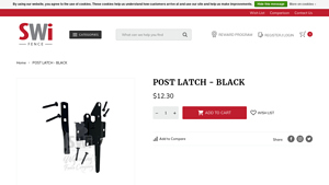 Swifence - Post Latch - Black