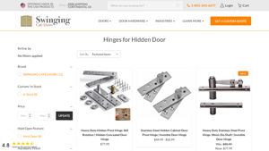 Swinging Cafe Doors - Hidden Door Hinges