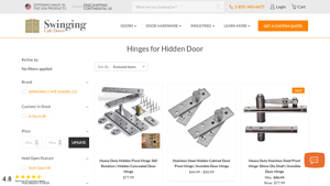 Swinging Cafe Doors - Hidden Door Hinges