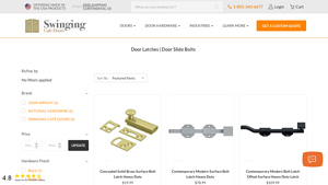 Swinging Cafe Doors - Key Product Latches