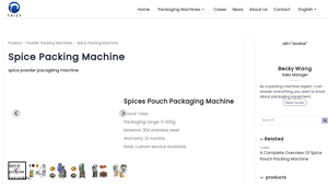 Taizy Packaging - Spice Packing Machine