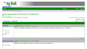 NewAgTalk - Corn Weight Calculator
