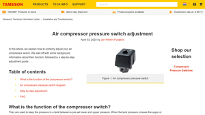 Tameson - Air Compressor Pressure Switches