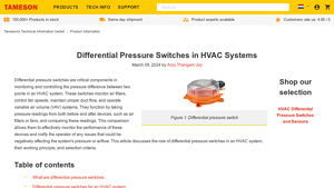 Tameson - Differential Pressure Switches
