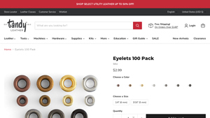 Tandy Leather - Eyelets 100 Pack