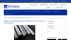 Tap Plastics - Plastic Rods, Tubes & Shapes