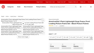 Americanflat - 3 Pack Lightweight Snap Frame