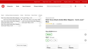 Cat & Jack - Kids' Knox Shark Ankle Biter Slippers