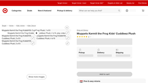 Target - Muppets Kermit the Frog Cuddleez Plush