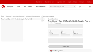 Everyday Goods - Travel Smart Type A/B Worldwide Adapter Plug