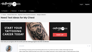 Tattooing 101 - Inspiring Chest Tattoo Phrases