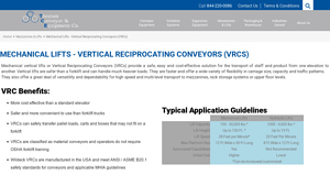 TCE Conveyors - Vertical Reciprocating Conveyors