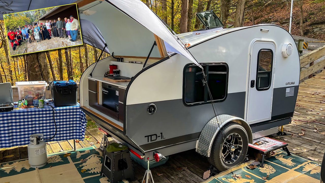 An application scenario or product detail of teardrop camper with bathroom - Image 1