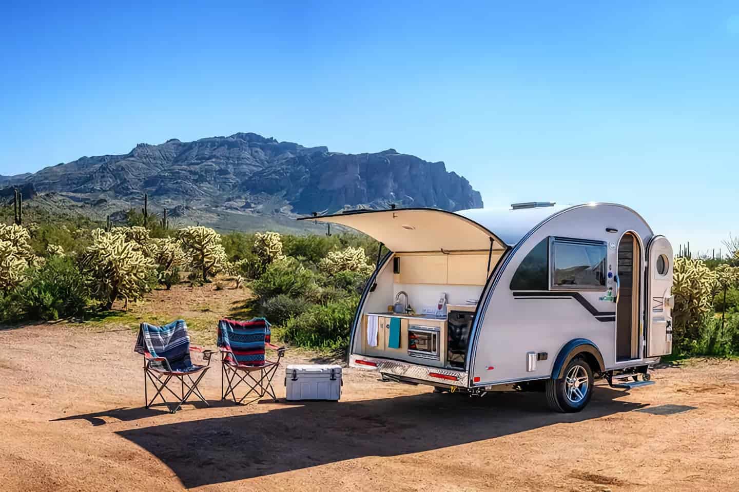 An application scenario or product detail of teardrop camper with bathroom - Image 17