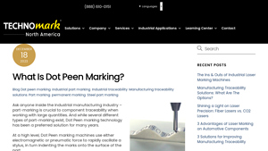 Technomark - Dot Peen Marking Solutions