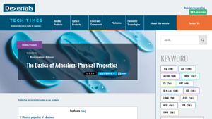 Dexerials - Key Adhesive Characteristics