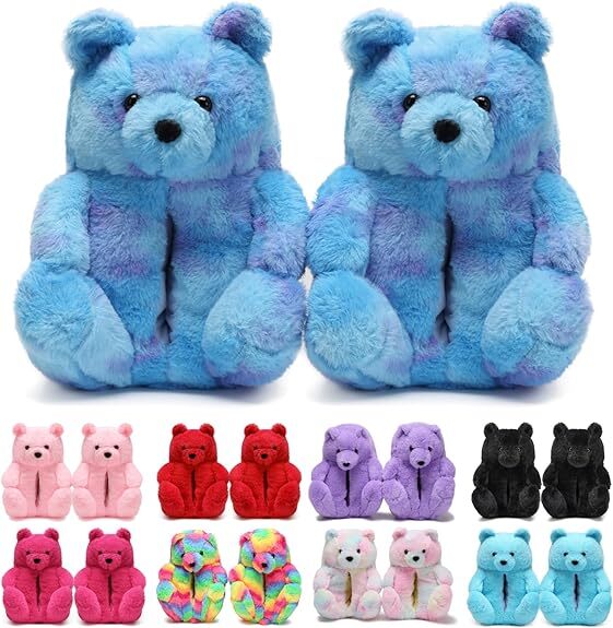 An application scenario or product detail of teddy bear slippers - Image 4