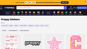 TeePublic - Preppy Stickers
