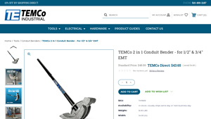 TEMCo - 2 in 1 Conduit Bender