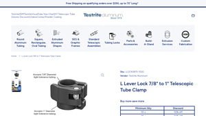 Testrite - L Lever Lock Telescopic Tube Clamp