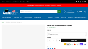 Cabin Depot - Kedron Solar LED Light Kit