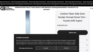 The Carbon Industries - Carbon Fiber Side Door Fender Trim