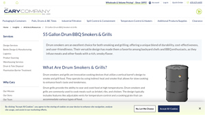 The Cary Company - 55 Gallon Drum BBQ Smoker & Grill