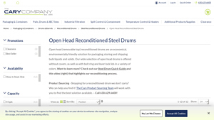 The Cary Company - 55 Gallon Open Head Reconditioned Steel Drums