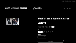 Concrete Rose - Black Fresco Double Waisted Sweatpants