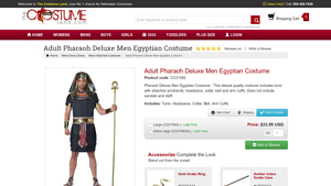 The Costume Land - Adult Pharaoh Deluxe Men Egyptian Costume