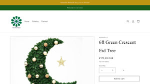 The Eid Shop - 6ft Green Crescent Eid Tree