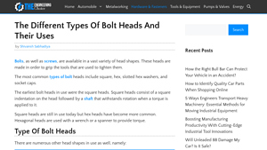 The Engineering Choice - Types of Bolt Heads