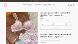 The Kawaii Factory - Harajuku Kawaii Lingerie Set