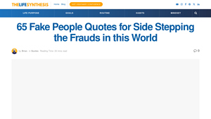 The Life Synthesis - 65 Quotes on Fake People