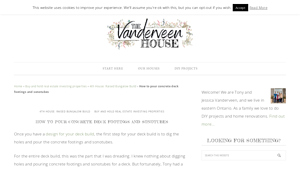 The Vanderveen House - Deck Supplies and Footing Solutions