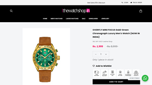 OVERFLY - MINI FOCUS Gold-Green Chronograph Luxury Men's Watch