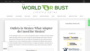 The World Or Bust - Power Outlets in Mexico